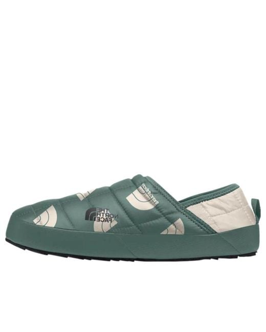 The North Face Green (Wmns) Thermoball Traction Mule V 'Dark Sage Next Gen Logo Print Gardenia'