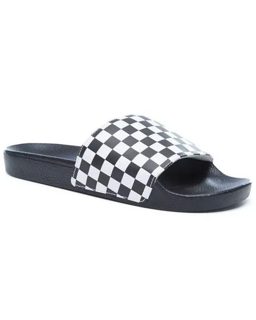 Vans Blue Slide-On 'Checkerboard' for men