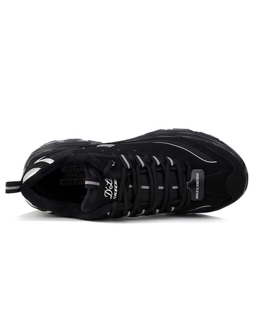 Skechers Black D'Lites Low-Top Running Shoes for men