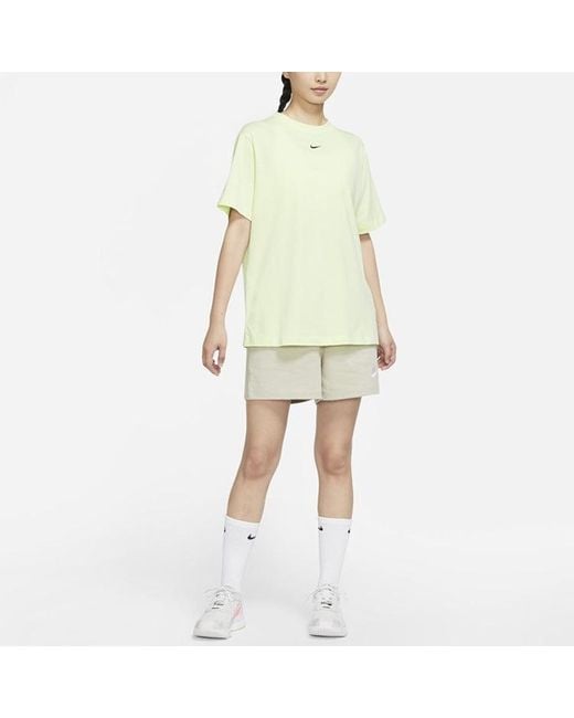 Nike Green (Wmns) Sportswear Essential Sports Running Training Round Neck Short Sleeve T-Shirt