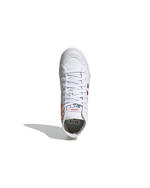 Adidas White Nizza Hi Rf 'Graphic Design' for men