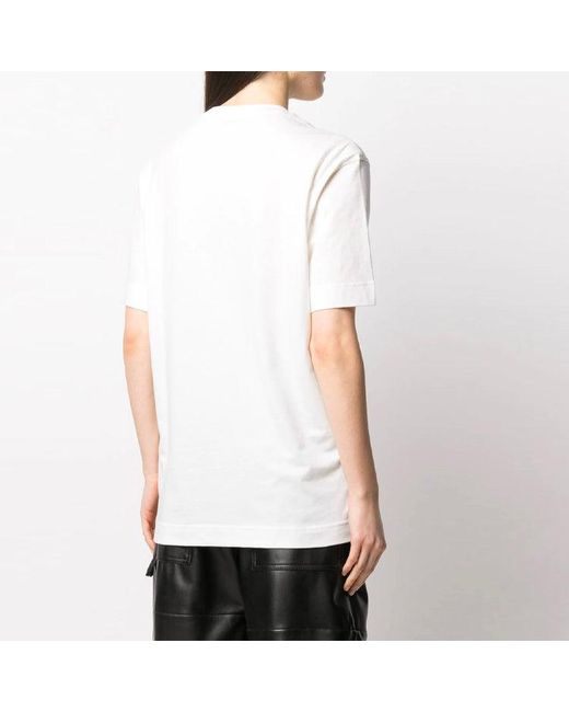 Adidas White Y-3 Ss21 Alphabet Logo Loose Round Neck Short Sleeve T-Shirt for men