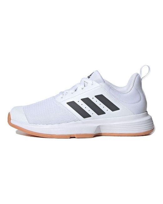 adidas Essence Indoor Low Tops Badminton Shoe White in Blue | Lyst