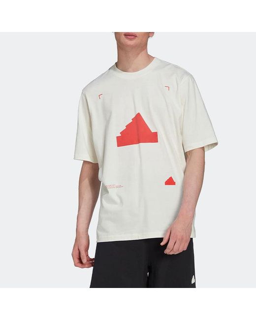 Adidas White Oversized T Shirt for men