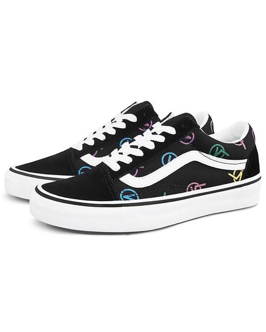 Vans Black Old Skool Colored Logo for men