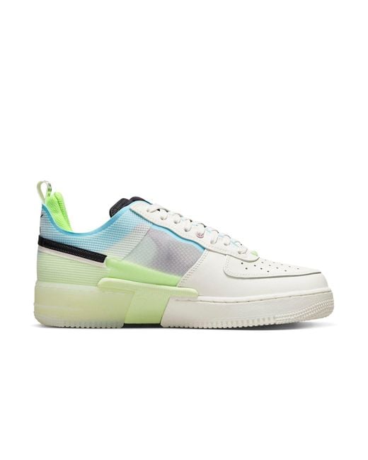 Nike Blue Air Force 1 React 'Sail Barely Volt' for men