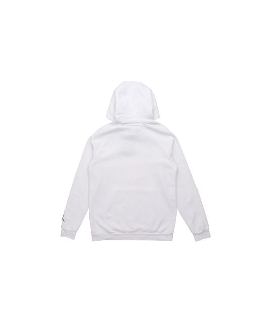 Nike White Jumpman Chimney Printing Fleece Stay Warm Pullover for men