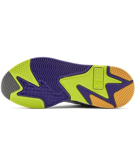 PUMA Blue Rs-X3 Level-Up 'Limepunch' for men