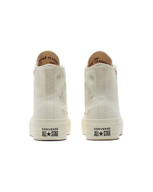 Converse White (Wmns) Chuck Taylor All Star Lift Platform 'Embroidered Floral