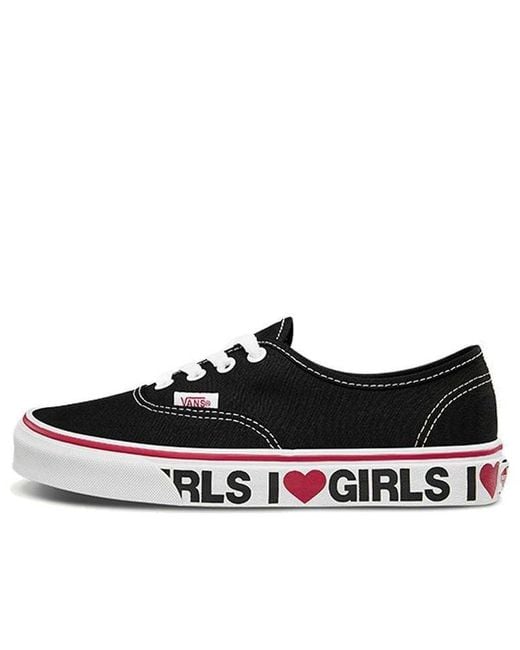 Vans Black Authentic 'I Love Girls' for men