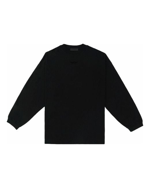 Fear Of God Black Fw23 Long Sleeve Tee 'Jet' for men