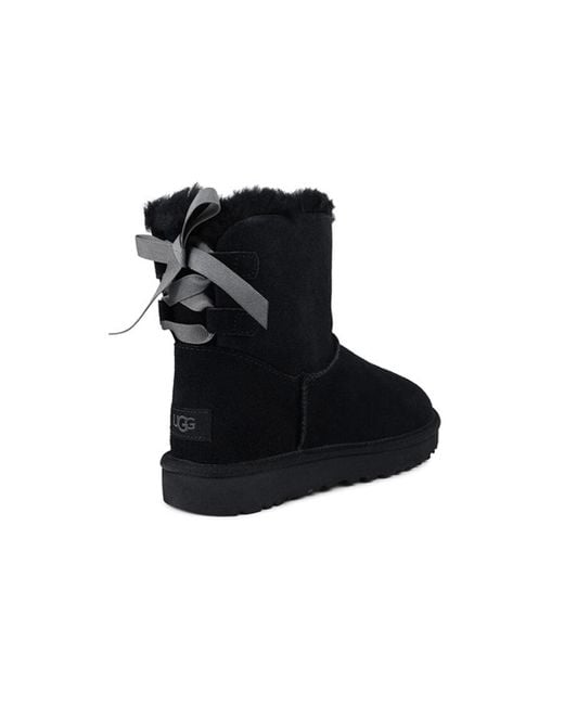 Ugg Black (Wmns) Mini Continuity Bow Fleece Lined