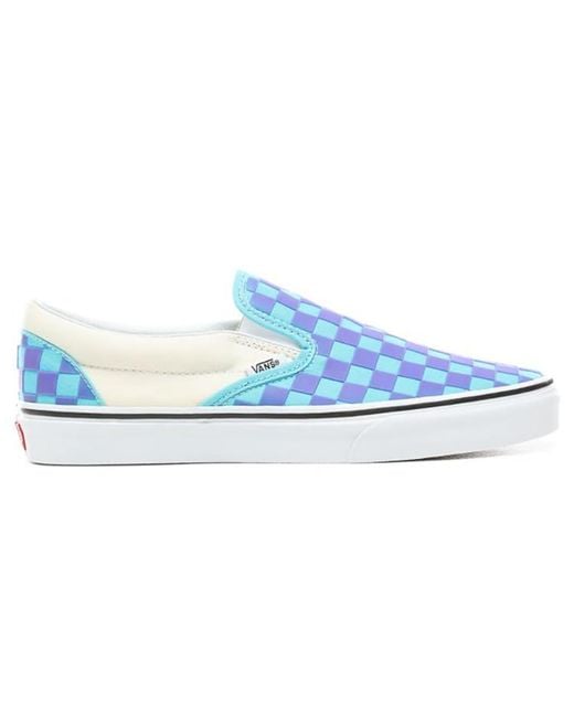 Vans Blue Thermochrome Checker Classic Slip-On for men