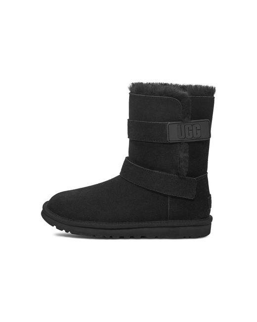 Ugg Black (Wmns) Bailey Graphic Logo Strap Boot