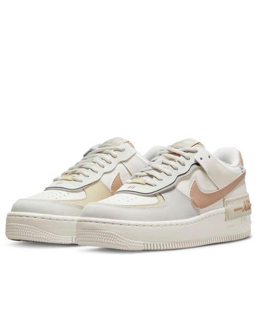 Nike White (Wmns) Air Force 1 Shadow 'Sail Hemp'