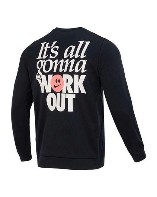 Nike Blue Training Work Out Graphic Backprint T-Shirt for men