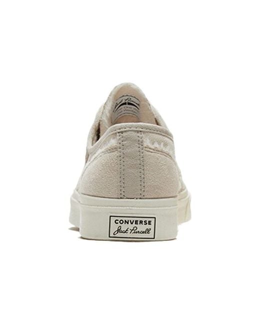 Converse White Faux Fur-Lined Leather Jack Purcell for men
