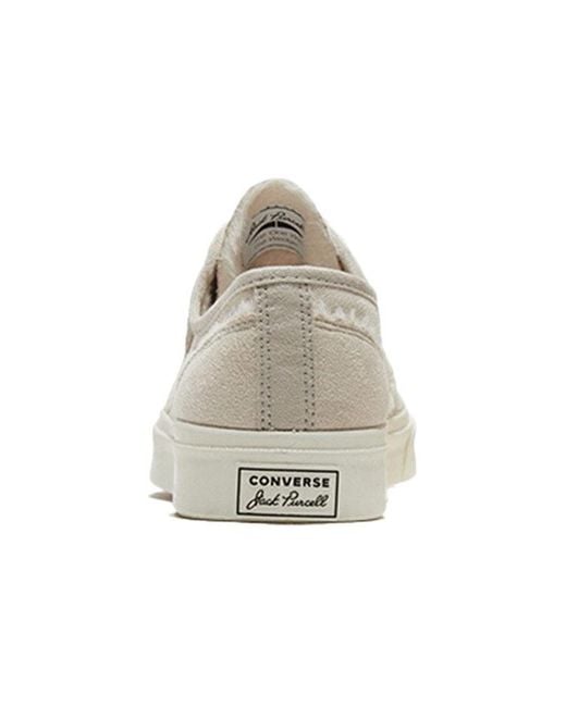 Converse White Faux Fur-Lined Leather Jack Purcell for men