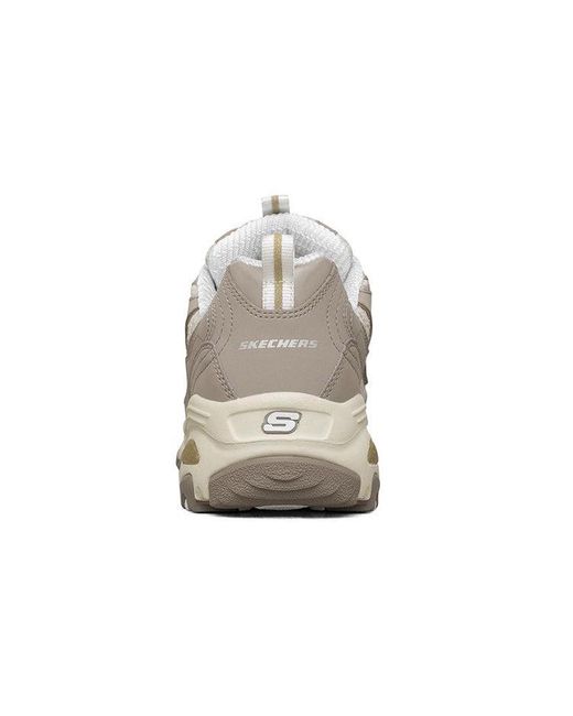 Skechers White (Wmns) D'Lites-Looking Glass Running Shoes
