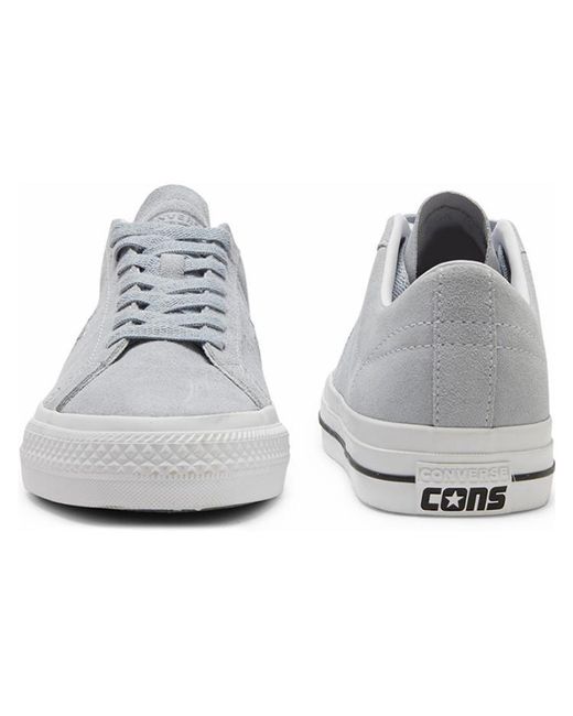 Converse White One Star Pro Suede Sneakers 'Wolf' for men