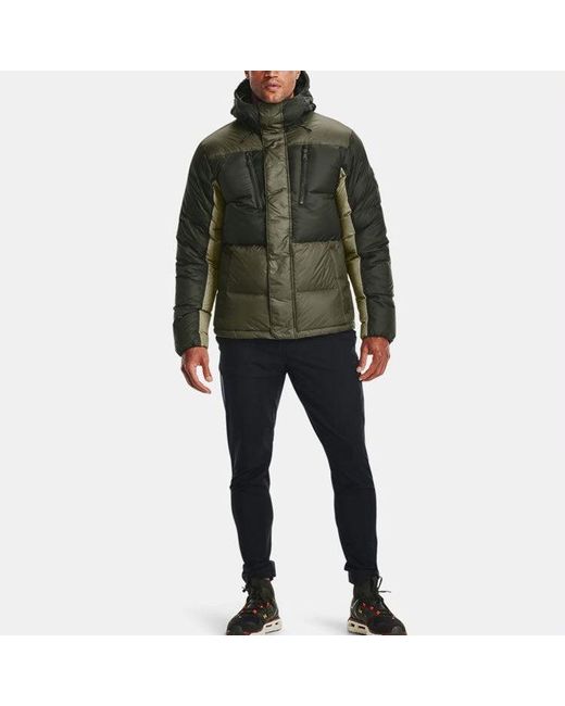 Under Armour Green Coldgear Infrared Down Blocked Jacket for men