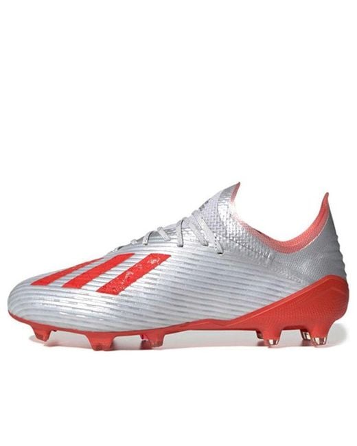 Adidas White X 19.1 Fg Firm Ground 'silver Hi-res Red' for men