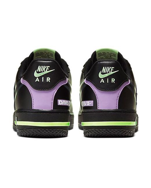 Nike Black Air Force 1 React Star' for men