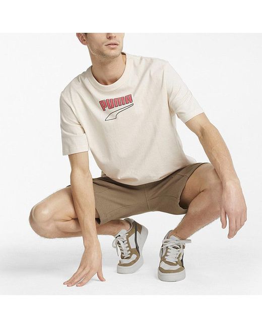 PUMA Natural Downtown Logo Tee for men