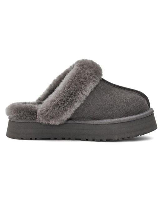 Ugg Gray (Wmns) Disquette Fluff Slippers