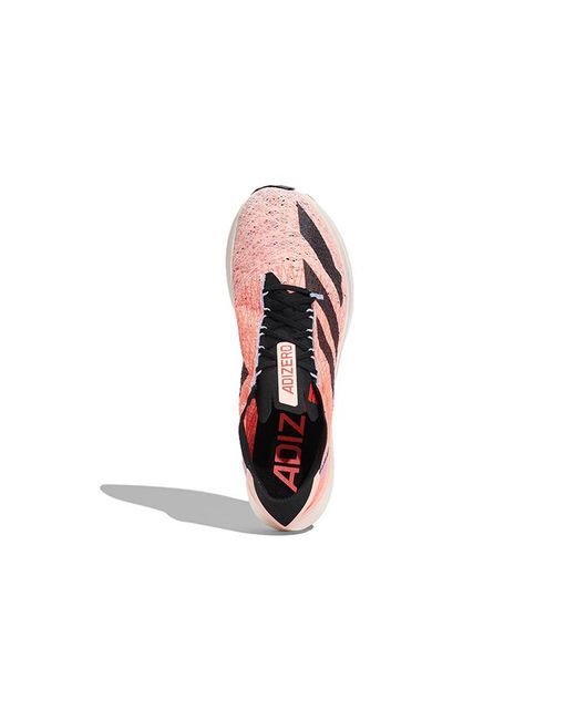 Adidas Pink Adizero Prime X Strung Running Shoes 'Solar' for men