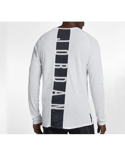 Nike White 23 Alpha Dri-Fit Back Printing Long Sleeves for men