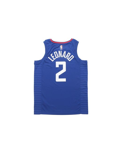 Nike Blue Nba Sports Basketball Jersey Sw Fan Edition Los Angeles Clippers Leonard 2 for men
