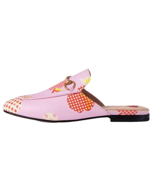 Gucci Pink Princetown Slippers
