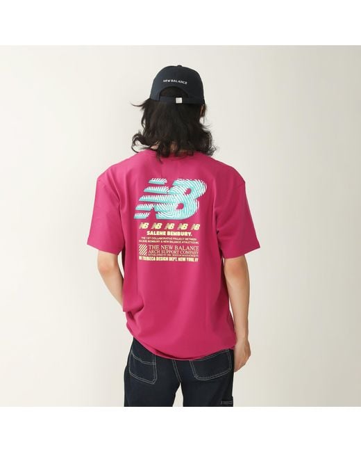 New Balance Pink X Salehe Bembury Printing Logo