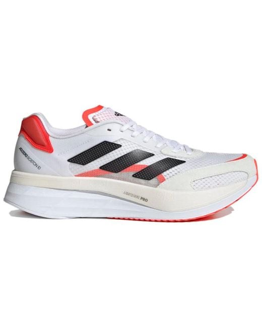 Adidas White Adizero Boston 10 Shoes for men