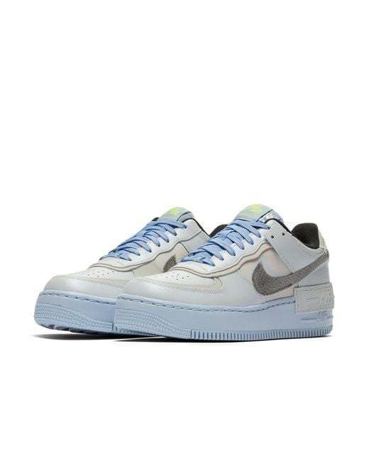 Nike Blue (Wmns) Air Force 1 Shadow 'Snakeskin'