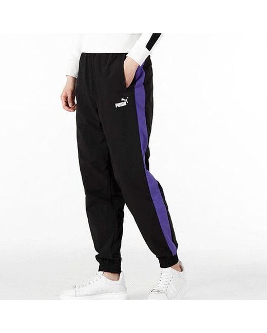 PUMA Black Panel Woven Pants for men