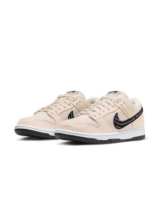 Nike White Sb Dunk Low 'Albino & Preto for men