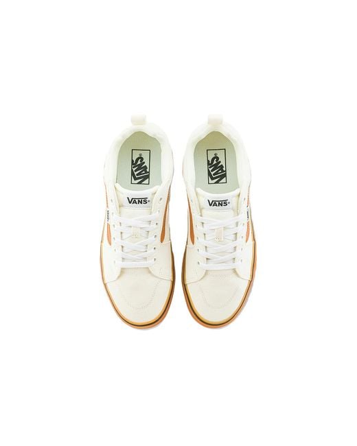 Vans White Filmore Skate Shoes Tan' for men
