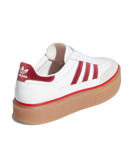 Adidas White (Wmns) Super Sleek 72 Burgundy Gum'