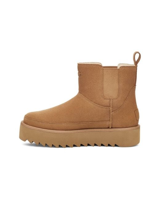 Ugg Brown (Wmns) Classic Chelsea Platform Mini Boot 'Chestnut'