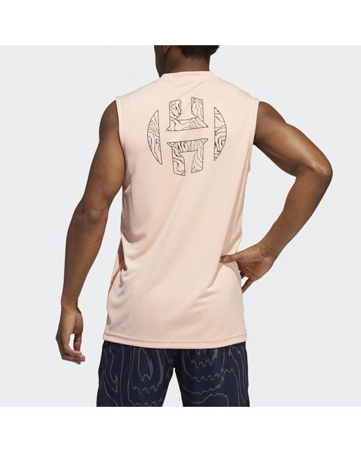 Adidas Pink Harden Swagger Breathable Sports Basketball Vest for men
