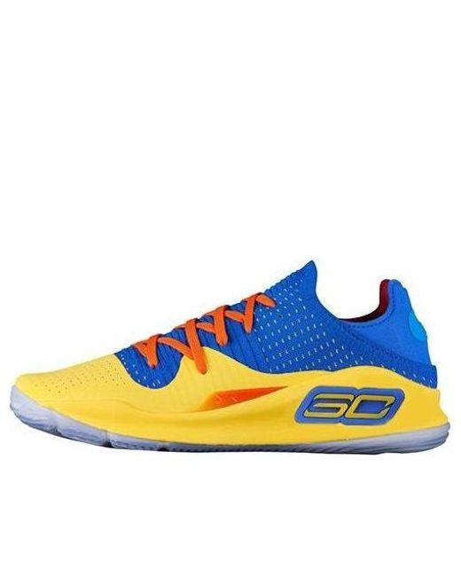 Under Armour Blue Curry 4 Low for men