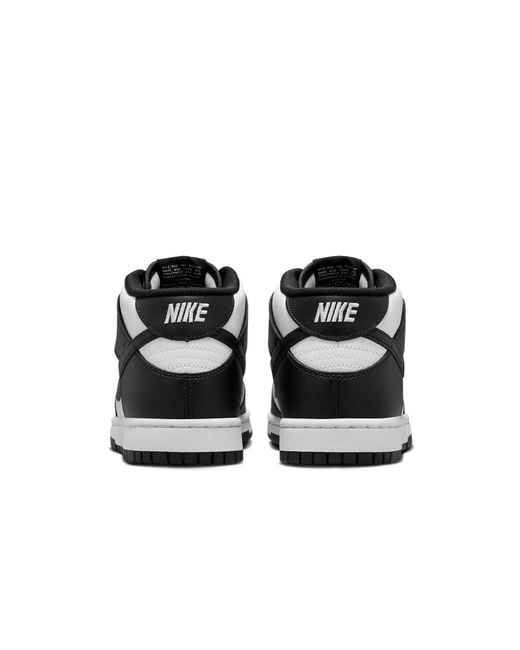 Nike Black Dunk Mid 'Panda' for men