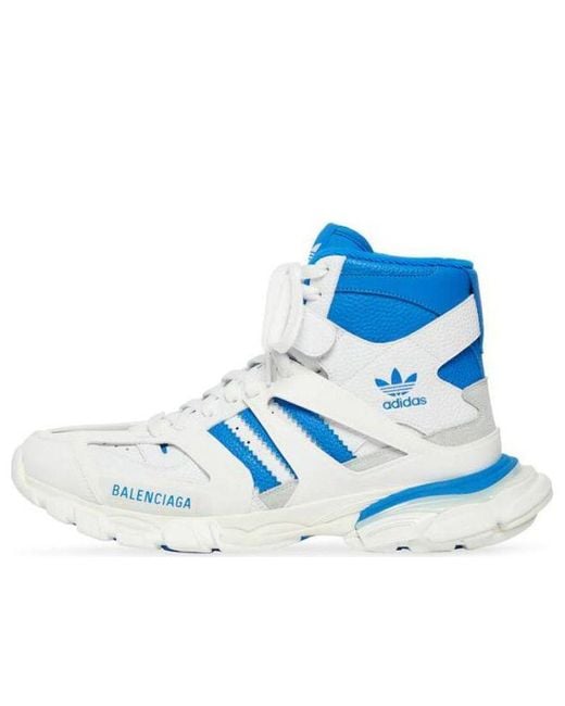 Balenciaga Blue X Adidas Originals Track Forum Sneakers for men