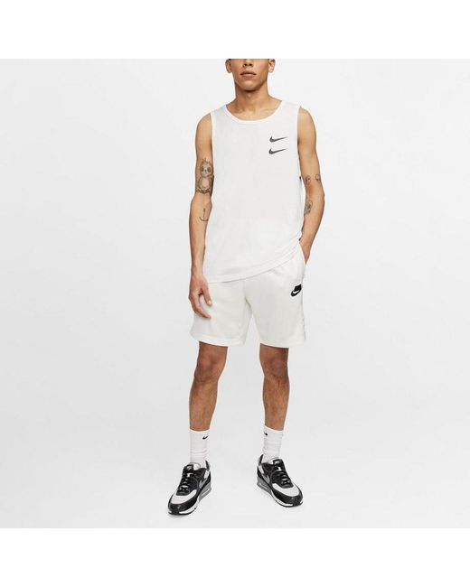 Nike White Swoosh Casual Sports Printing Breathable Vest for men