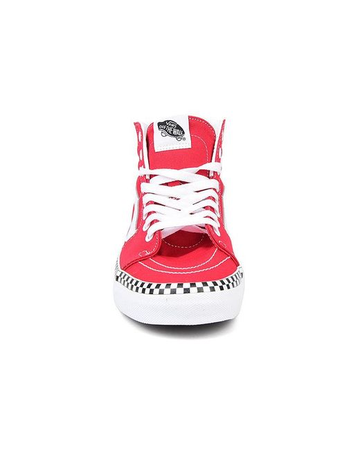 Vans Red Sk8-Hi 'Check Foxing for men