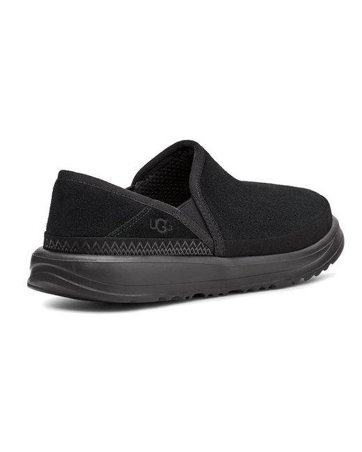 Ugg Black Kick It Slip-On Athleisure Casual Sports Shoe Fleece Lined for men