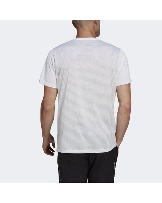 Adidas White Own The Run T Shirt for men