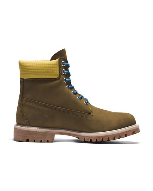Timberland Brown Premium 6 Inch Boots Nubuck With Collar' for men